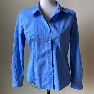 Chadwick‘s blue button long sleeve blouse shirt